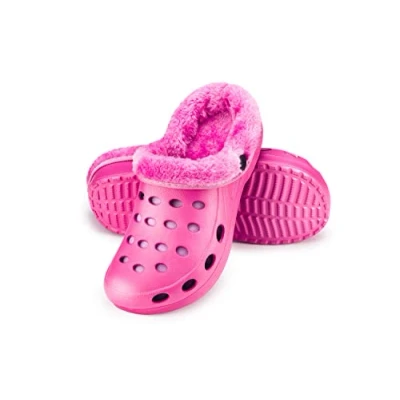 Afbeelding van ESTRO Pantoffels voor dames, winter, warm, gevoerde klomp heren, tuin, gevoerd, A01, Roze