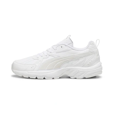 Afbeelding van Milenio Tech Leather unisex sneakers, Grijs/Wit, Maat 37 PUMA