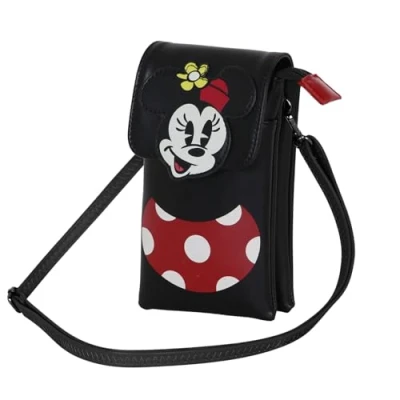 Afbeelding van Disney Minnie Mouse Smartphone Draagtas Suède/Imitatiesuède (20x12x3 cm)