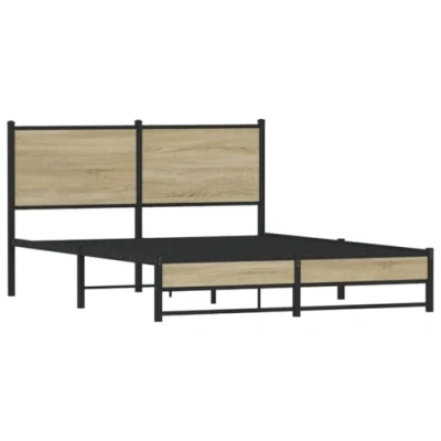Afbeelding van Bedframe zonder matras metaal sonoma eikenkleurig 140x190 cm