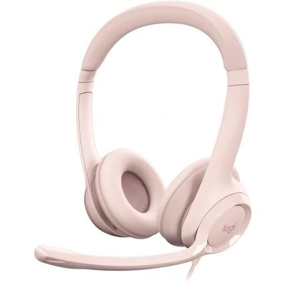 Afbeelding van Logitech H390 On Ear headset Computer Kabel Stereo Roze Ruisonderdrukking (microfoon) Headset, Volumeregeling, Microfoon uitschakelbaar (mute)