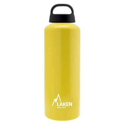 Afbeelding van LAKEN Classic Waterfles met schroefsluiting en brede opening, 750 ml, geel