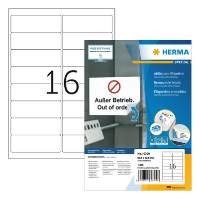 Image de HERMA Special étiquettes adresses 1600 étiquette(s)