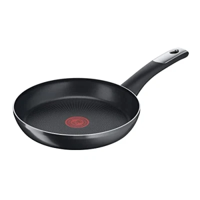 Afbeelding van Tefal C38804 Koekenpan Hard Titanium Essential 24 cm Anti aanbaklaag met titaniumdeeltjes Temperatuurindicator Vaatwasmachinebestendig Made in France Zwart