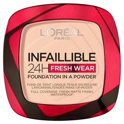 Image de L&#039;Oréal Paris Infaillible 24H Fresh Wear Foundation In A Powder 180 SABLE ROSÉ Fond de teint et poudre en un seul produit