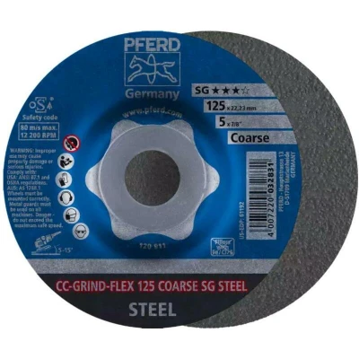 Afbeelding van PFERD 64188125 CC GRIND FLEX 125 SG STEEL COARSE Schuurschijf Diameter mm Boordiameter 22.23 10 stuk(s)