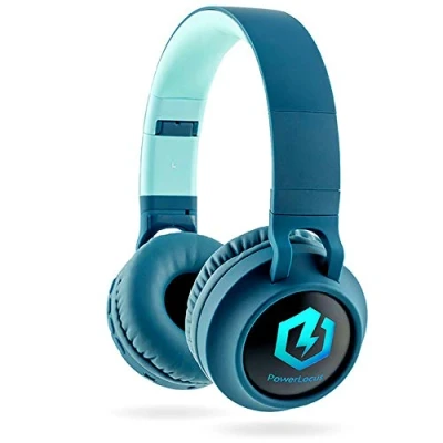 Image de Casque Audio PowerLocus Pwl Buddy Sans Fil Bluetooth Circum Auriculaire Avec Microphone Bleu