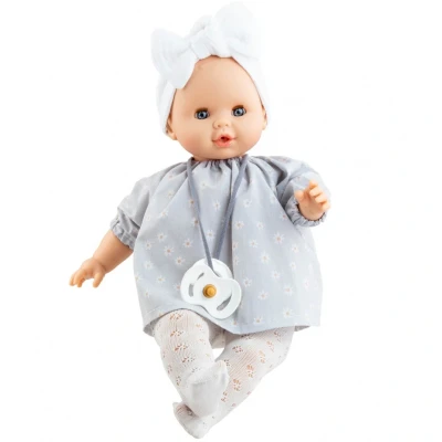 Afbeelding van Paola reina babypop sonia met geluid lichtblauw 36 cm