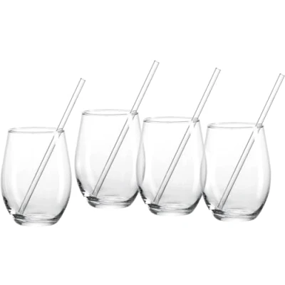 Afbeelding van Ritzenhoff &amp; Breker 8 longdrinkglazen met rietjes