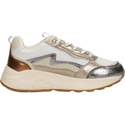Afbeelding van SUB55 Sneakers laag, Dames, Maat: 37, Goudkleur Kunststof/ textiel