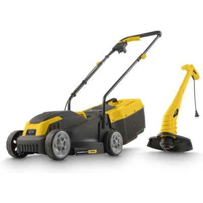 Afbeelding van Powerplus Elektrische Grasmaaier en grastrimmer POWXG62205T van 1300 W 320 mm Ø 250 220 Ø, tuingereedschap