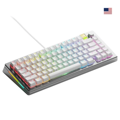 Afbeelding van Glorious Gaming GMMK 3 PRO HE 75% Prebuilt toetsenbord Gamen USB QWERTY Amerikaans Engels Zilver