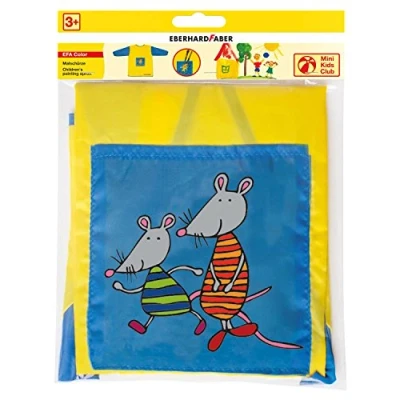 Afbeelding van Eberhard Faber 579902 Mini Kids schilderschort blauw/geel, voor kinderen vanaf 3 jaar