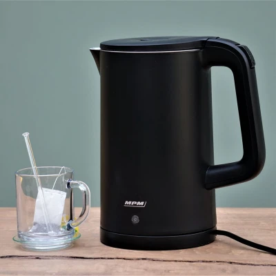 Afbeelding van MPM Stijlvolle RVS Waterkoker 1,7L Zwart