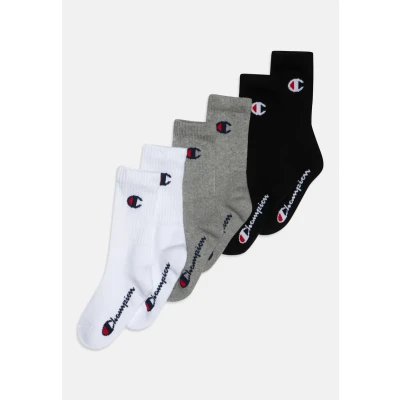 Afbeelding van Champion CREW Unisex 6 PACK Sportsokken voor kinderen, Maat: 27 30, Schwarz/grau/weiß