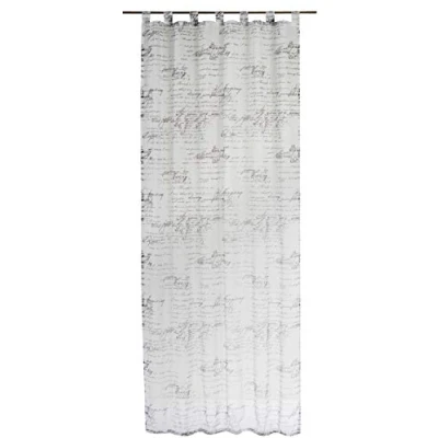 Afbeelding van Elbersdrucke Loveletter 00 kant en klare decoratie polyester 255 x 140 cm wit/grijs