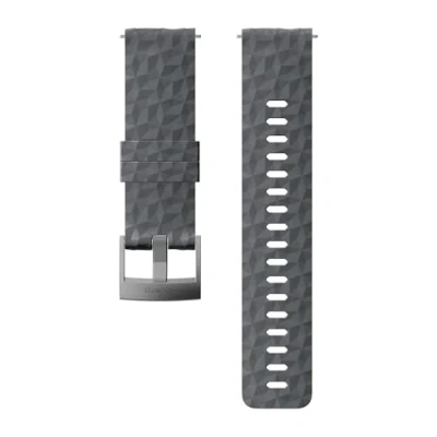Afbeelding van SUUNTO Originele reservearmband voor Spartan Sport WRH, 9, siliconen, lengte: 22,3 cm, breedte: 24 mm, grijs/zilver, met bevestigingspennen, SS050222000