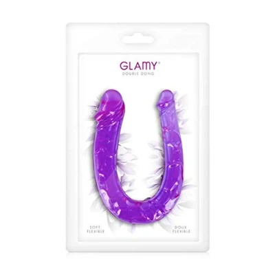 Afbeelding van Glamy Double Dong Dubbele Dildo 29.5 x 3.3cm Paars