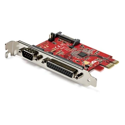 Image de StarTech.com Carte PCIe avec Port série/parallèle Combo PCI Express 1x DB25 Parallèle &amp; Série RS232 Contrôleur/Adaptateur Imprimante (PEX1S1P950) Adaptateur 2.0 profil bas IE