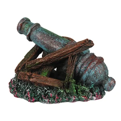 Afbeelding van Aqua Della Aquariumdecoratie Vissen Gebroken Kanon 16,5x12,5x10,5cm 1st