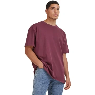Image de Urban Classics Homme T shirt Thé surdimensionné lourd, cerise, 3XL