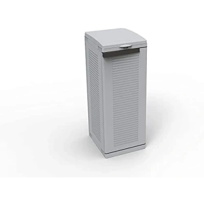 Afbeelding van Terry, Ecocab 1, afvalverzamelkast voor binnen en buiten, grijs, materiaal: kunststof