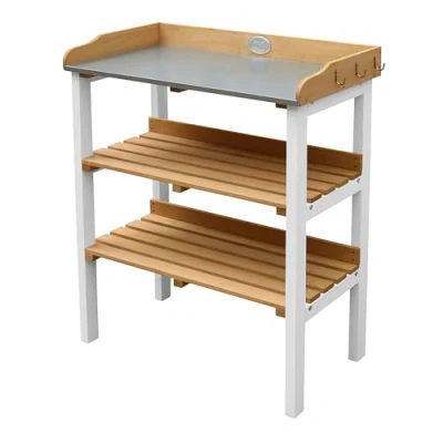 Afbeelding van AXI Oppottafel met opbergplanken Bruin/wit