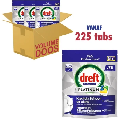 Afbeelding van Dreft Vaatwasmiddel Platinum Lemon, 75 Capsules Vaatwastabletten
