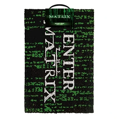 Afbeelding van Pyramid International The Matrix Deurmat Enter 40 x 60 cm Zwart/Groen