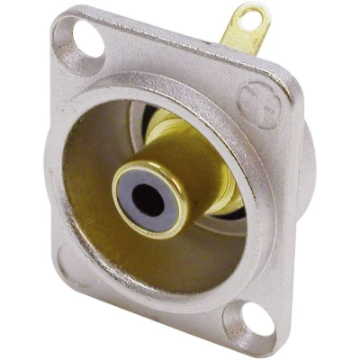 Afbeelding van Neutrik NF2D0 Cinch connector Flensbus, contacten recht Aantal polen: 2 Zilver, Zwart 1 stuk(s)