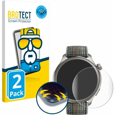 Afbeelding van BROTECT Screenprotector voor Huami Amazfit Balance Folie Beschermfolie transparant volledig dekking (2 Stuks)