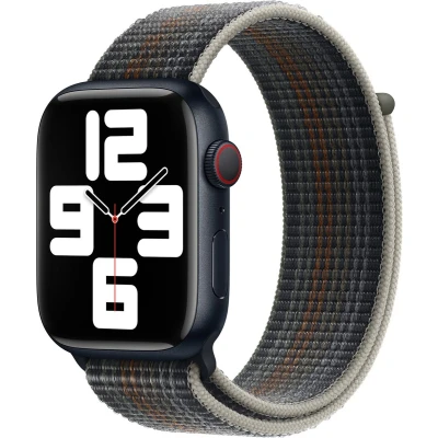 Afbeelding van Apple Watch geweven sportbandje Voor 3/4/5/6/7/8/SE/Ultra 42/44/45/49mm Extra Large Middernacht