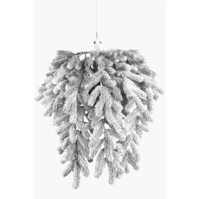 Afbeelding van PTMD Kersthanger Rosamond 60x60x80 cm Pvc Wit