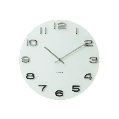 Afbeelding van Karlsson Wandklok Vintage Round Wit Ø35cm