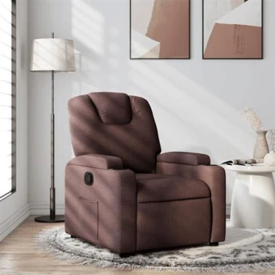 Afbeelding van Fauteuil verstelbaar stof donkerbruin