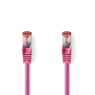 Image de Nedis Câble réseau RJ 45 (M) pour 15 m SFTP CAT 6 moulé rond rose