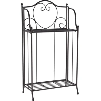 Afbeelding van Pro Garden Plantenrek/plantentafel zwart metaal opvouwbaar 34 x 18 65 cm