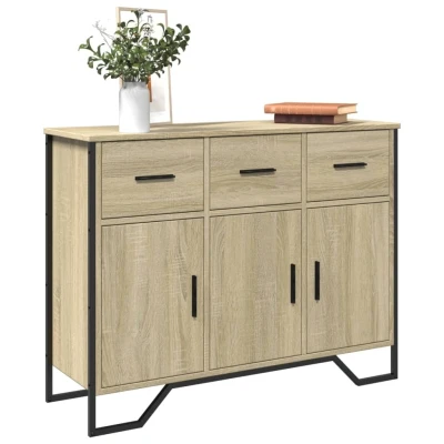 Afbeelding van Dressoir 97x32,5x74,5 cm bewerkt hout sonoma eikenkleurig