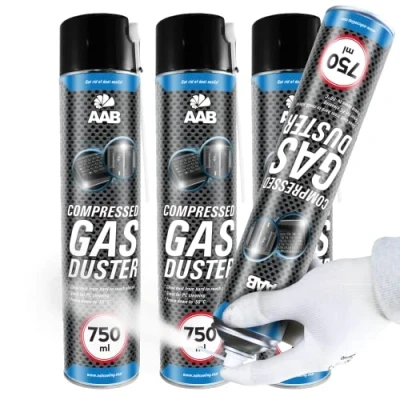 Afbeelding van AABCOOLING Compressed Gas Duster 750 ml voorbereiding voor reiniging en invriezen, koude spray, diepvriesspray met buis, koelspray, koelkastspray, vriesset, 3 stuks