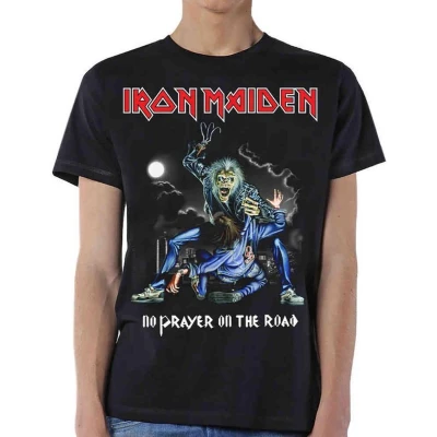Afbeelding van Iron Maiden No Prayer On The Road Heren T shirt L Zwart