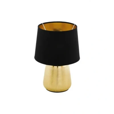 Afbeelding van Eglo Tafellamp Manalba 1 Zwart/goud Multicolor