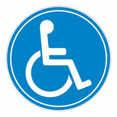 Afbeelding van Plakloze stickers voor gehandicapten vervoer Ziek Transcend Sport Rolstoel 10 cm