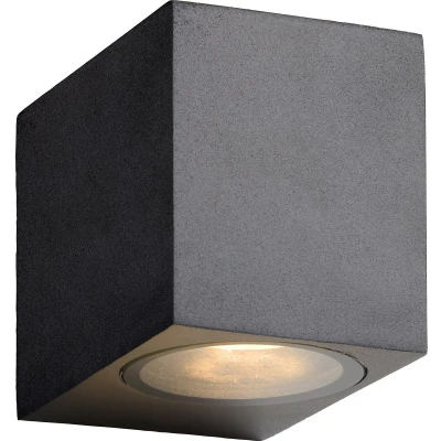 Afbeelding van Lucide ZORA LED Wandspot / Wandlamp Binnen/Buiten Dimb. GU10 1x5W 3000K IP44 Zwart