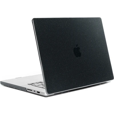 Afbeelding van Selencia Laptop Cover Geschikt voor MacBook Air 15 inch (2024) M3 chip / (2023) A3114 A2941 Transparante Glitter Zwart