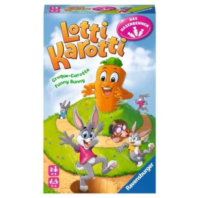 Afbeelding van Ravensburger 20962 Lotti Karotti, het Hasenrennen Meetspel voor kinderen en gezinnen vanaf 4 jaar: hazenrennen