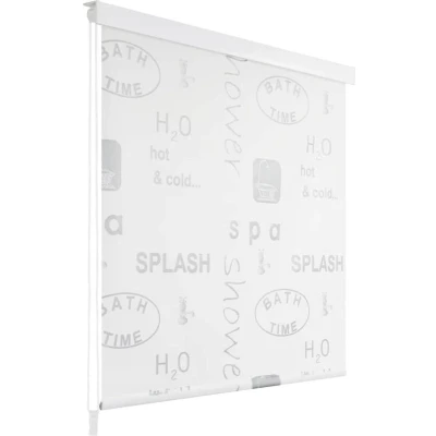 Afbeelding van vidaXL Rolgordijn voor douche 80x240 cm splash