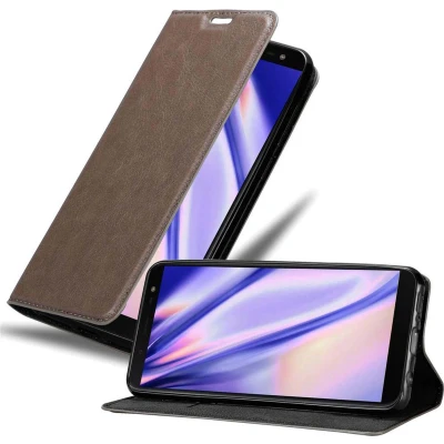 Afbeelding van Cadorabo Hoesje geschikt voor Samsung Galaxy J6 2018 in KOFFIE BRUIN Beschermhoes met magnetische sluiting, standfunctie en kaartvakje Book Case Cover Etui