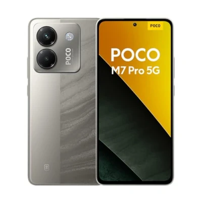 Afbeelding van POCO M7 Pro 5G Smartphone, 12 + 256 GB, zilver, Clear 50 MP Sony camera met OIS, 5110 mAh batterij, 45 W turbo opladen, 120 Hz Eye Care AMOLED display (geen stroomadapter inbegrepen)