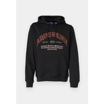 Afbeelding van Jack &amp; Jones Jorfrederiksberg Margate HOOD Sweater, Heren, Maat: Small, Black