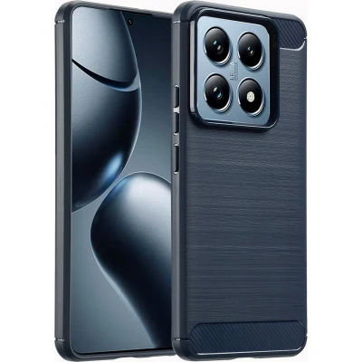 Afbeelding van imoshion Hoesje Geschikt voor Xiaomi 14T Pro Siliconen Brushed Backcover Donkerblauw